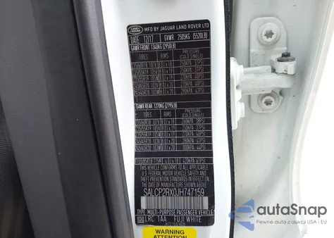 2018 Land Rover Discovery Sport Se из США, поврежденный, VIN SALCP2RX0JH747159